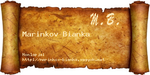 Marinkov Bianka névjegykártya